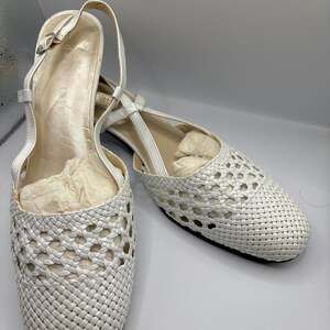 David Tate Women's Scala White Wedge Sandals